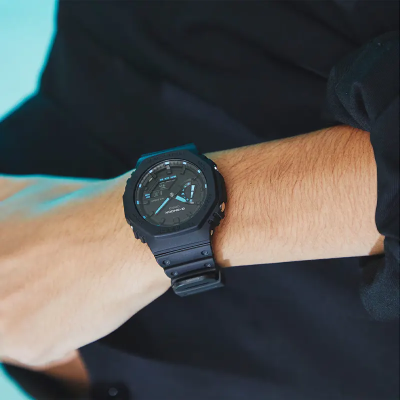 G-Shock GA-2100-1A2 Navy Blue Accent Octagon Watch